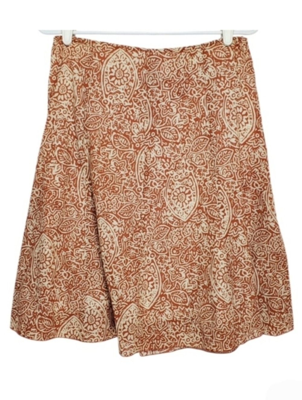 2561 * Twenty One Paisley Print A-Line Skirt Orange Red Size S
